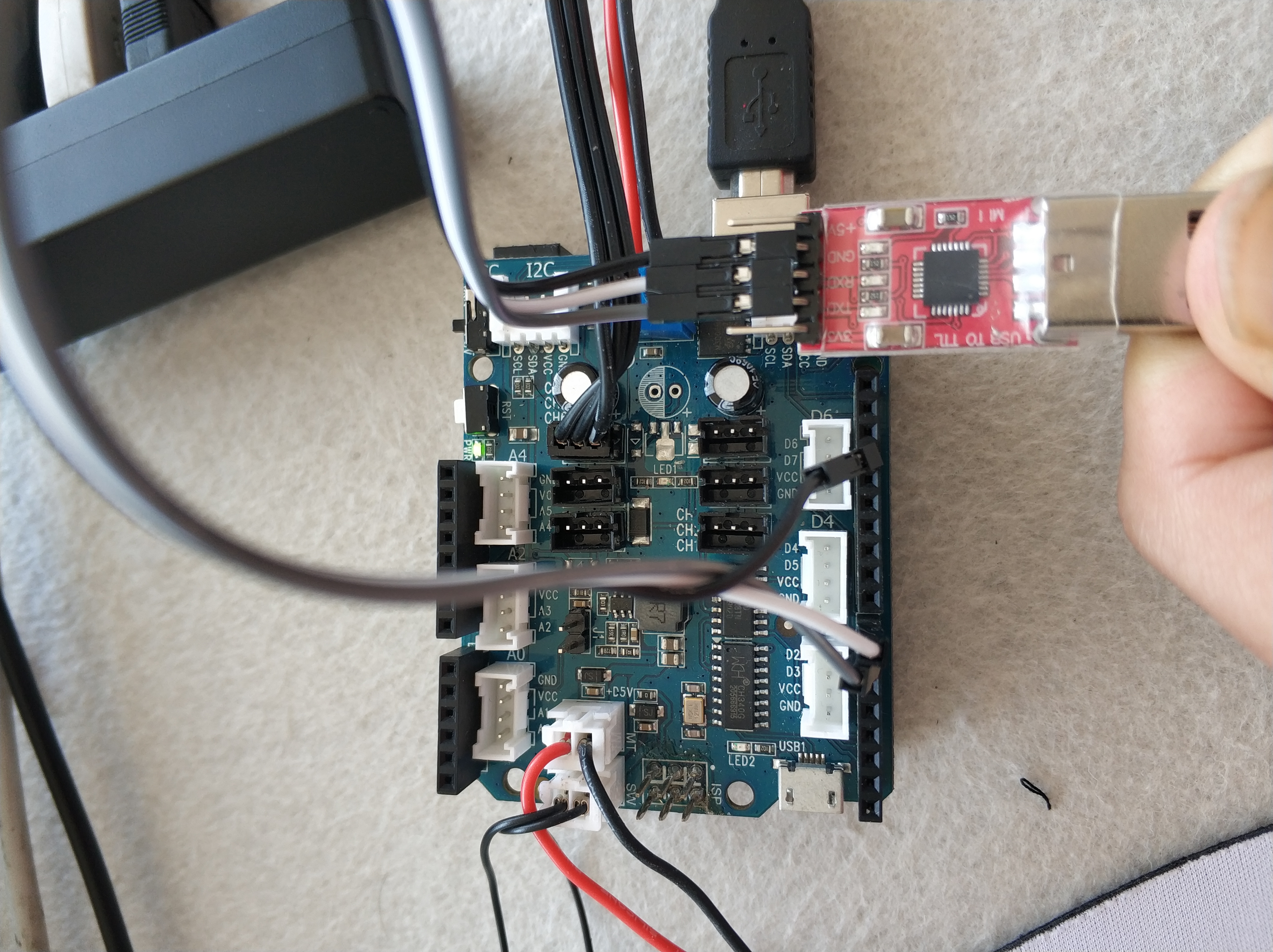 Arduino软串口USB转TTL模块实物图